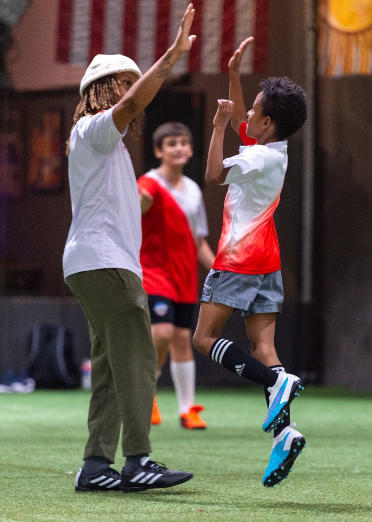 Great Goal - High Fives while learning Spanish in Fort Lauderdale After-School in Fort Lauderdale